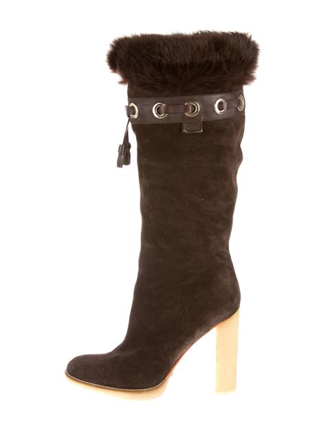 fur gucci boots